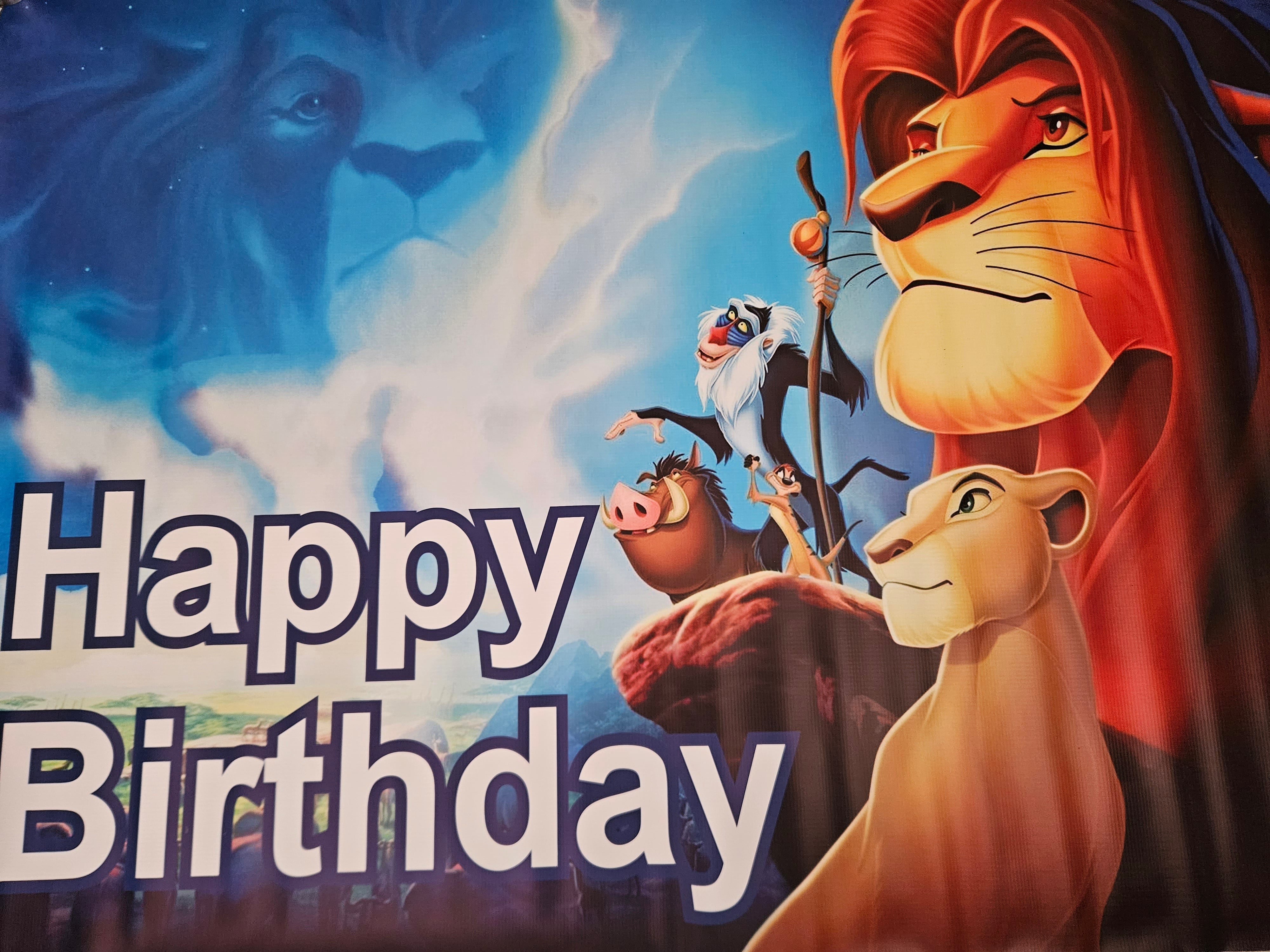 Lion King Happy Birthday Banner TrolleyExpress Lion King Happy Birthday Banner TrolleyExpress