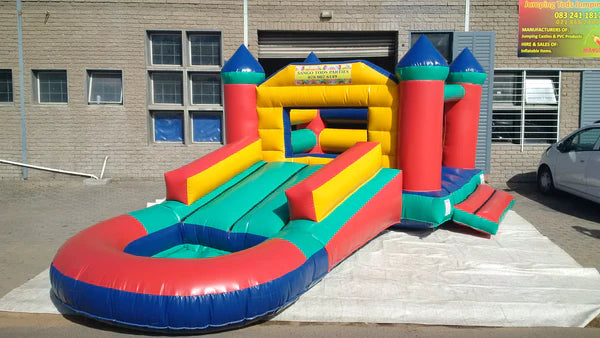 3-in-1 Combo Castle with Window/Solid Wall