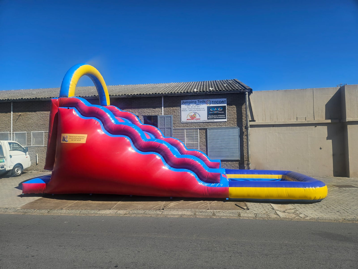Super Wave Slide with Large Square Pond