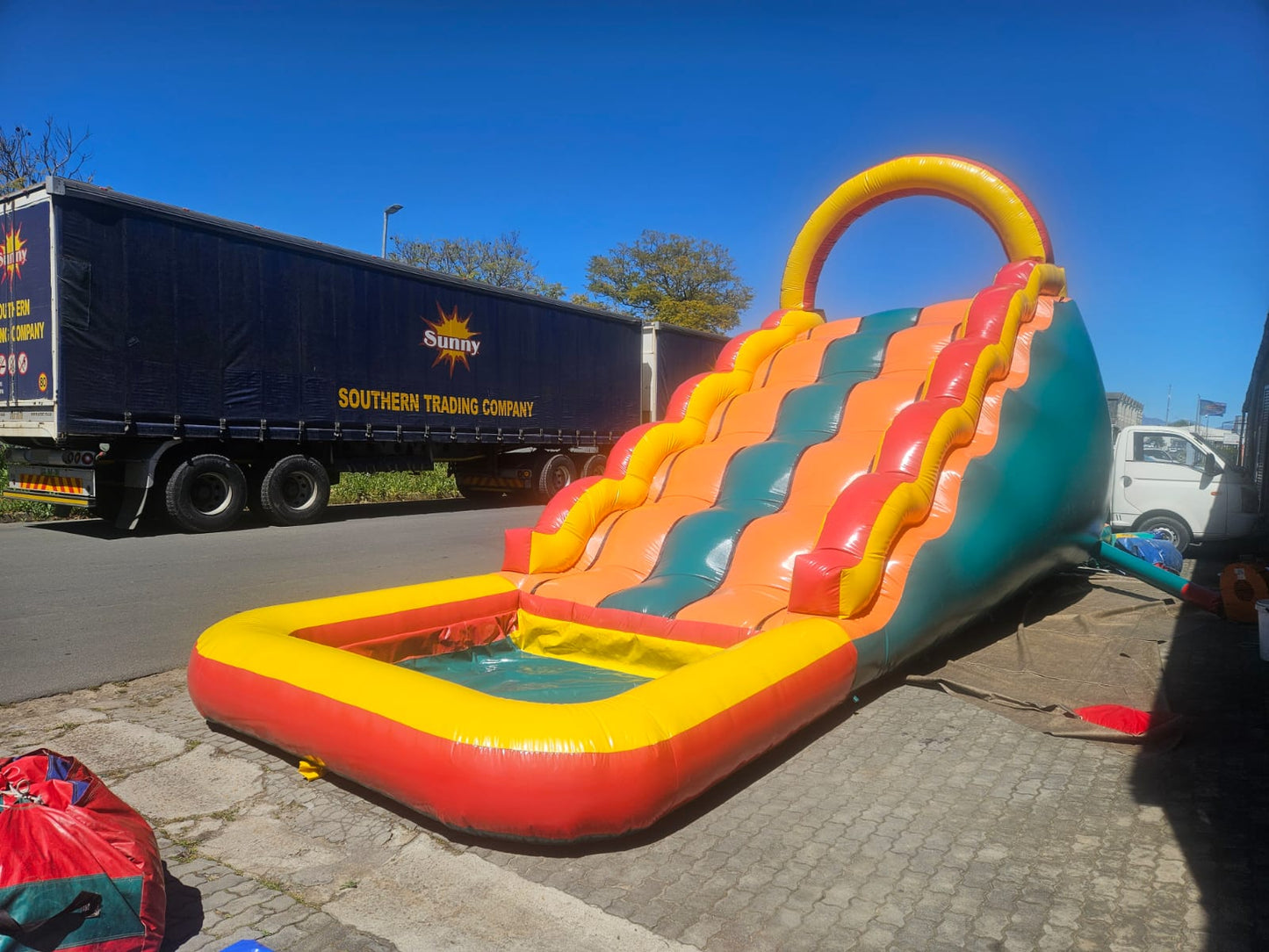 Super Wave Slide with Large Square Pond