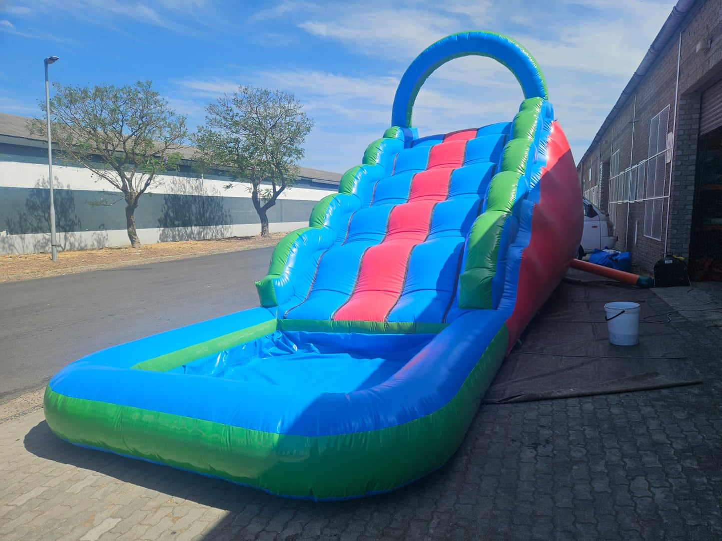 Super Wave Slide with Large Square Pond