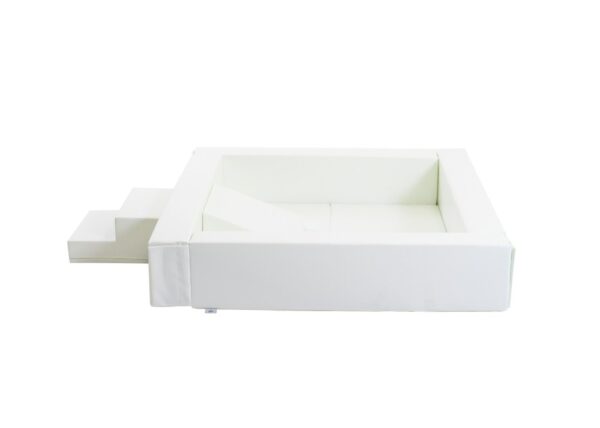 White Soft Play Ball Pond with Step & Slide