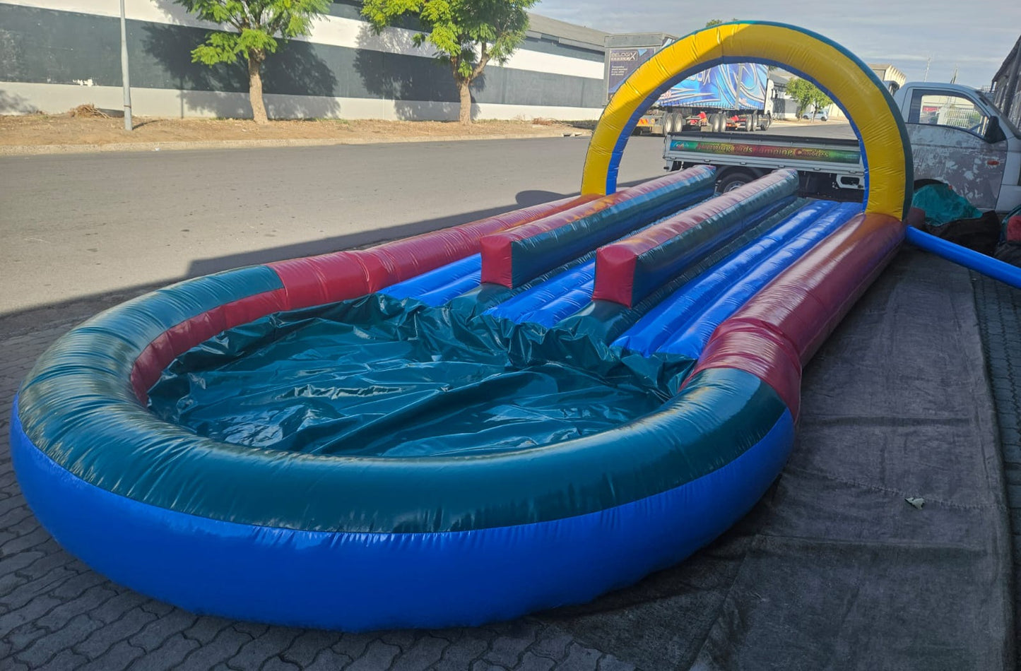 Triple Lane Water Slide